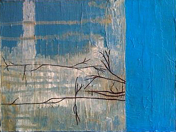 "Connections" — ©2008 Elka Eastly Vera mixed media on canvas, 12 x 9 inches